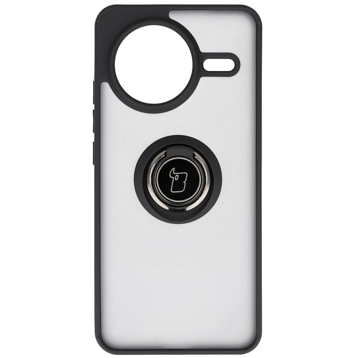 Handyhülle mit Fingergriff für Xiaomi POCO F7 Pro, Bizon Case Hybrid Ring, getönt mit schwarzem Rahmen