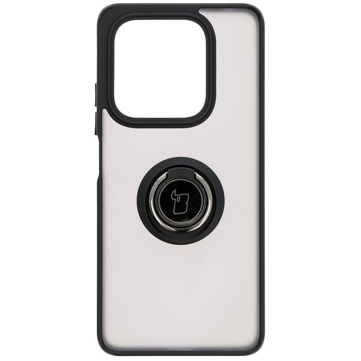 Handyhülle mit Fingergriff für Xiaomi Redmi Note 14 5G, Bizon Case Hybrid Ring, getönt mit schwarzem Rahmen