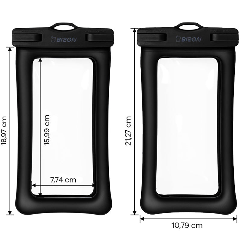 Wasserdichte Handyhülle Bizon Case Hydrofloat, Schwarz
