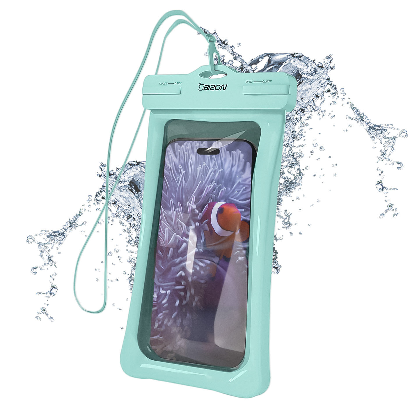 Wasserdichte Handyhülle Bizon Case Hydrofloat, Minze