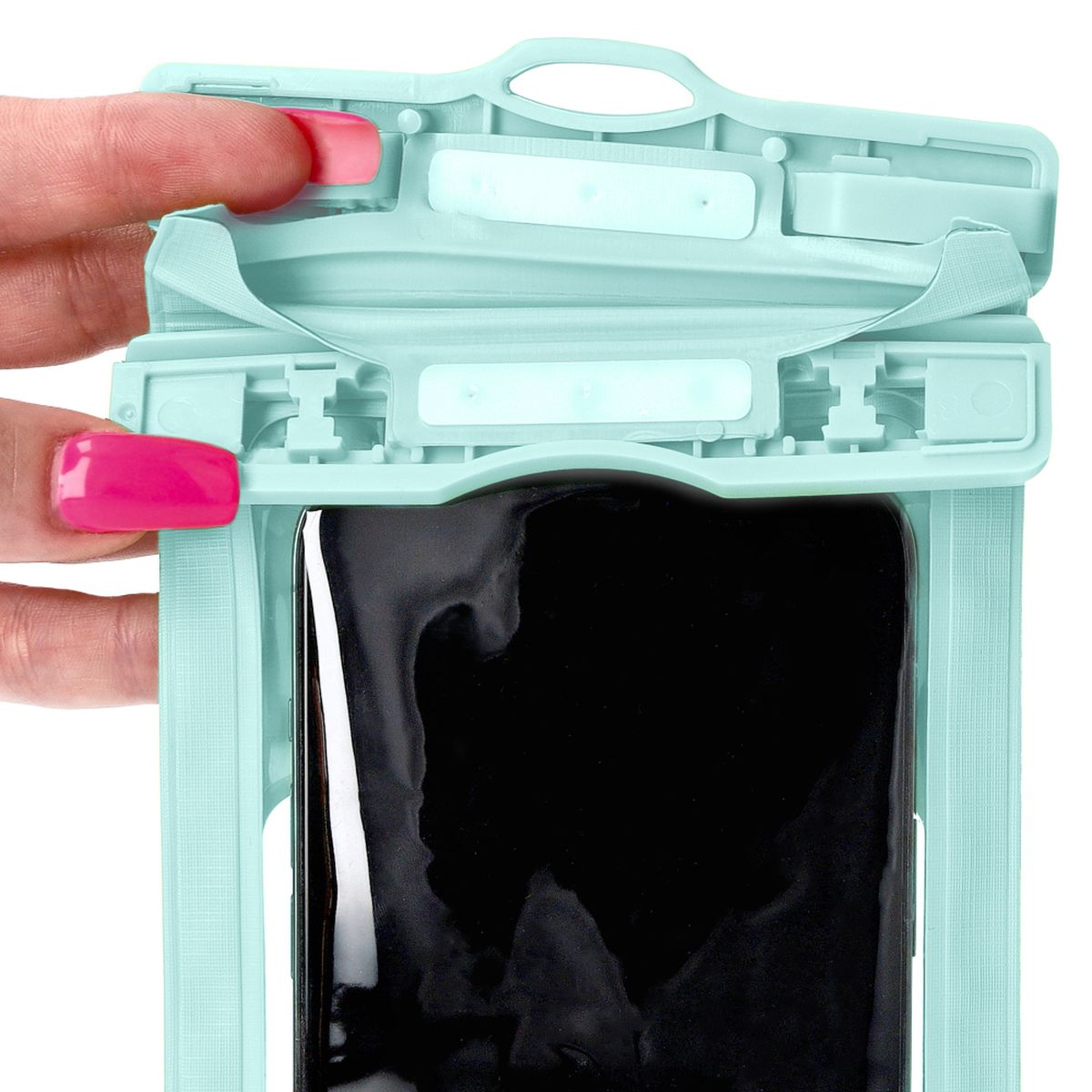 Wasserdichte Handyhülle Bizon Case Hydrowrap, 2 Stück, Minze