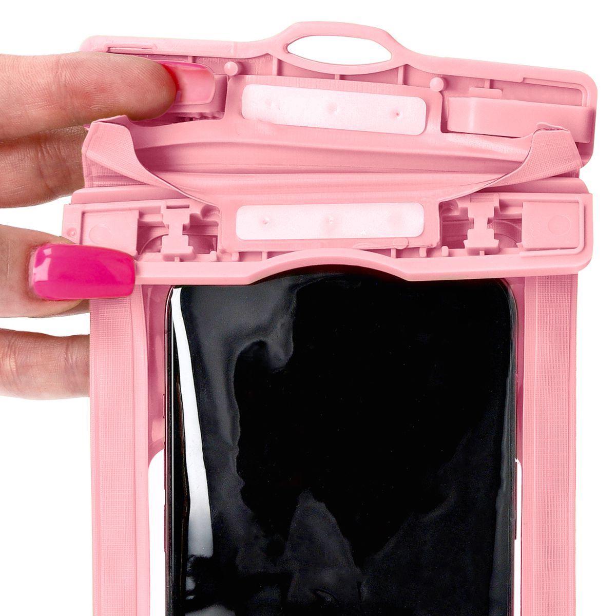Wasserdichte Handyhülle Bizon Case Hydrowrap, 2 Stück, Rosa
