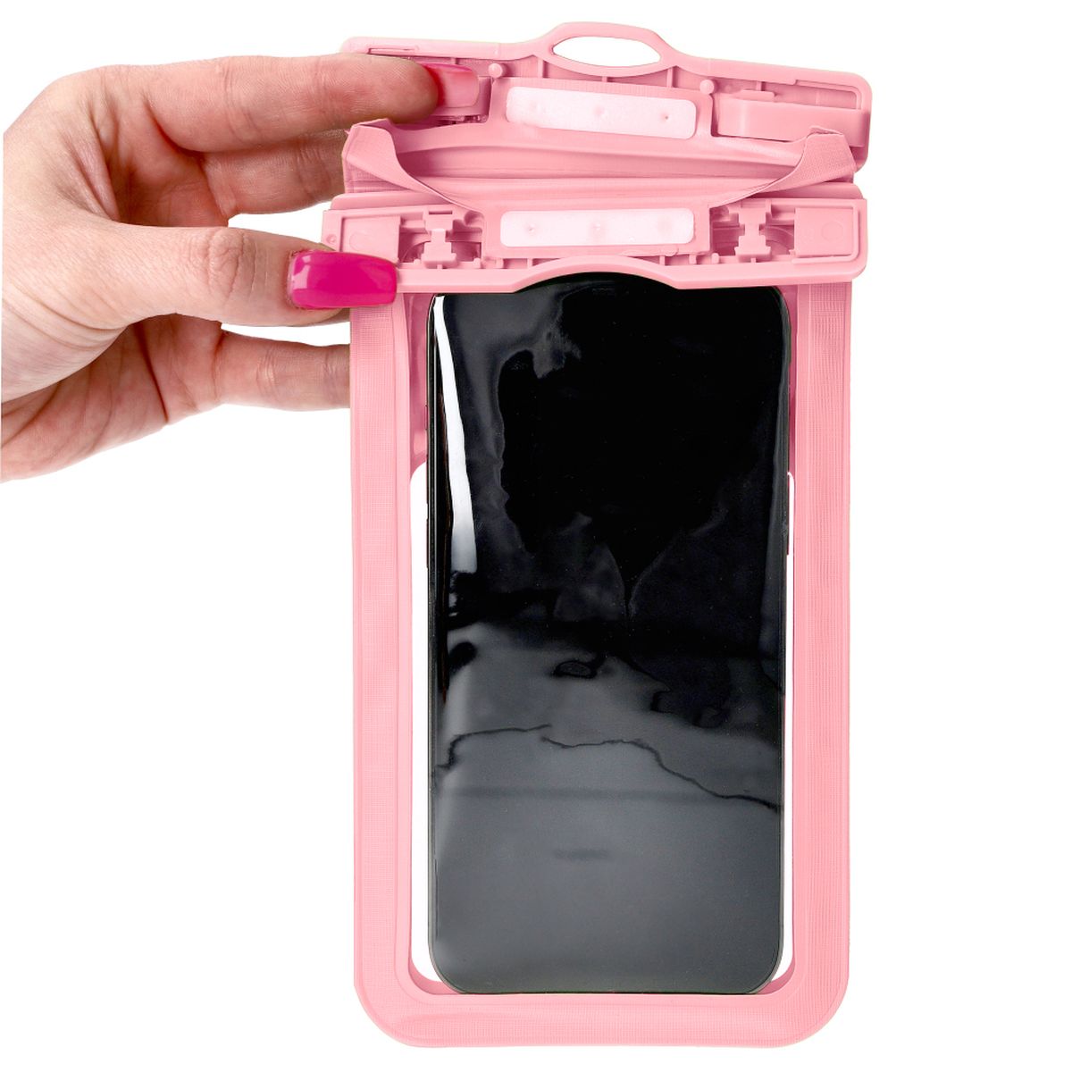 Wasserdichte Handyhülle Bizon Case Hydrowrap, 2 Stück, Rosa