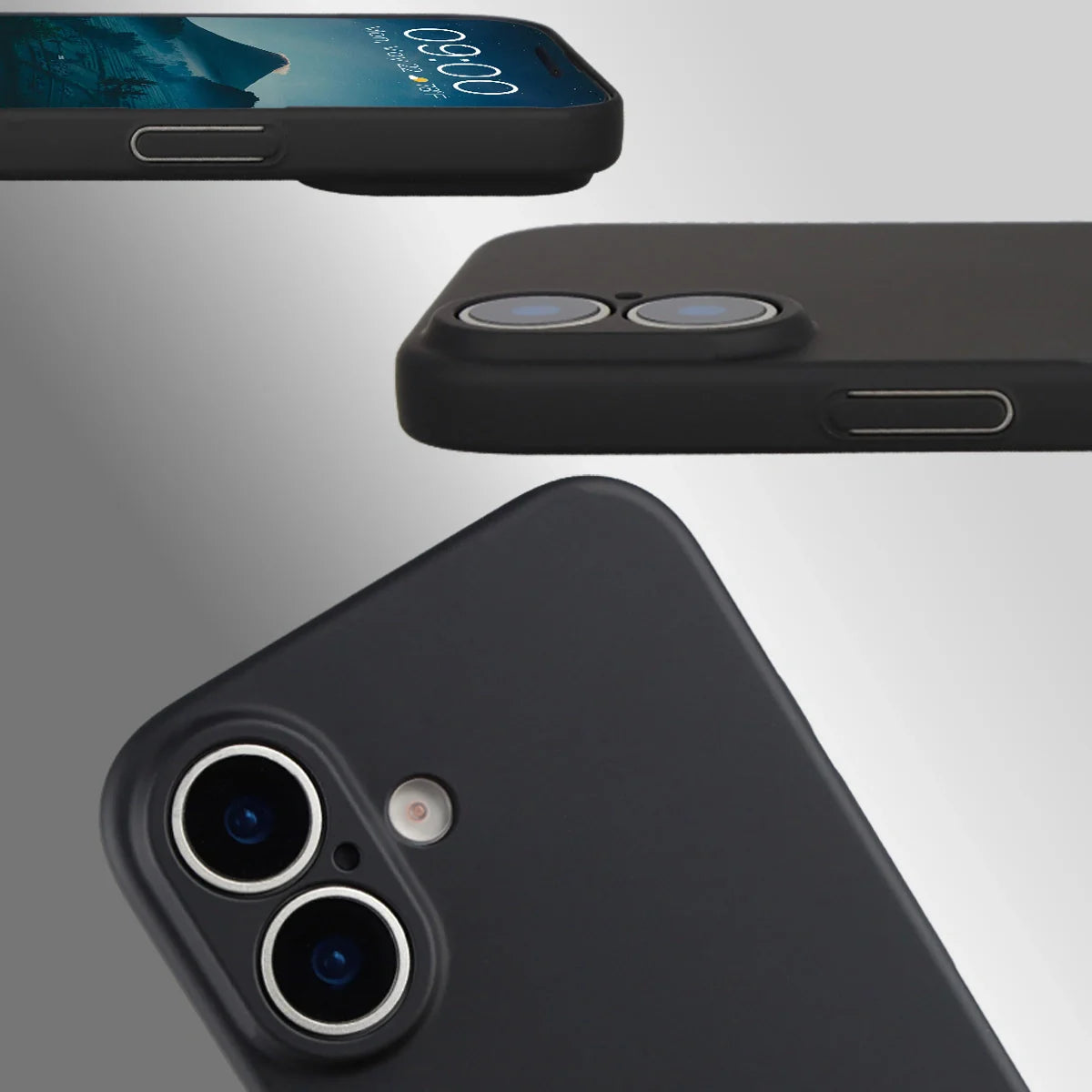 Handyhülle für iPhone 17, Bizon Case Lupka, Schwarz
