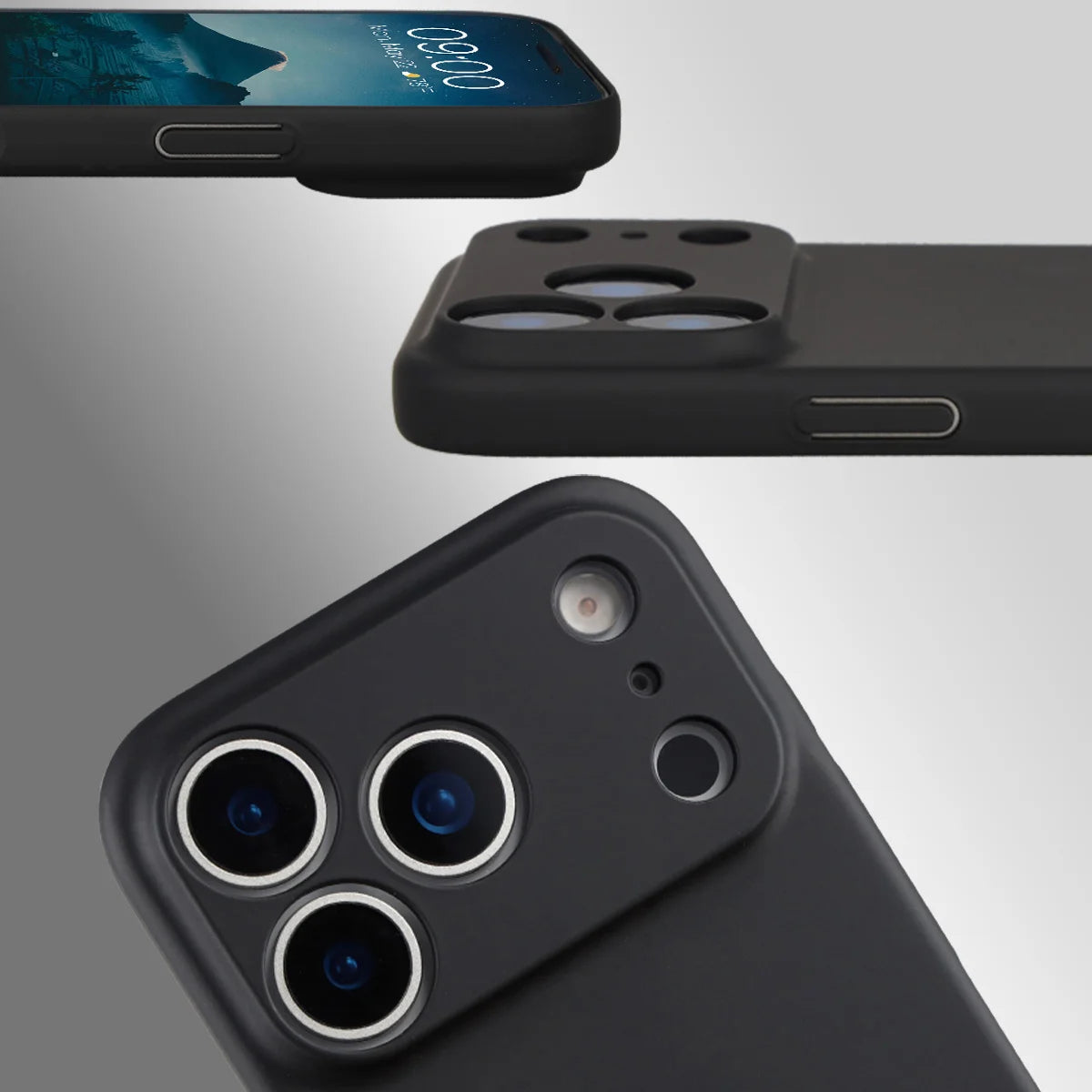 Handyhülle für iPhone 18 Pro, Bizon Case Lupka, Schwarz (4/6)