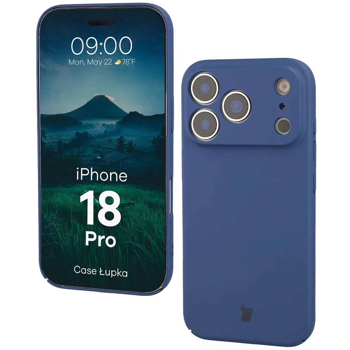 Handyhülle für iPhone 18 Pro, Bizon Case Lupka, Blau (1/6)