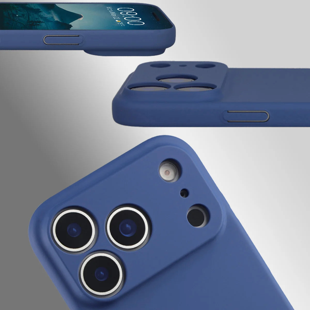 Handyhülle für iPhone 18 Pro, Bizon Case Lupka, Blau (4/6)