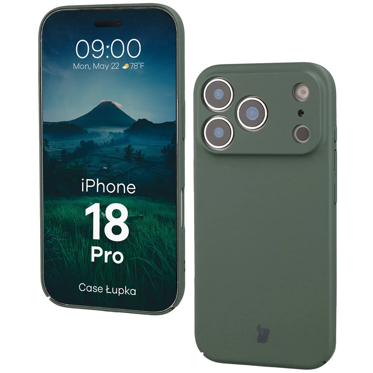 Handyhülle für iPhone 18 Pro, Bizon Case Lupka, Grün (1/6)