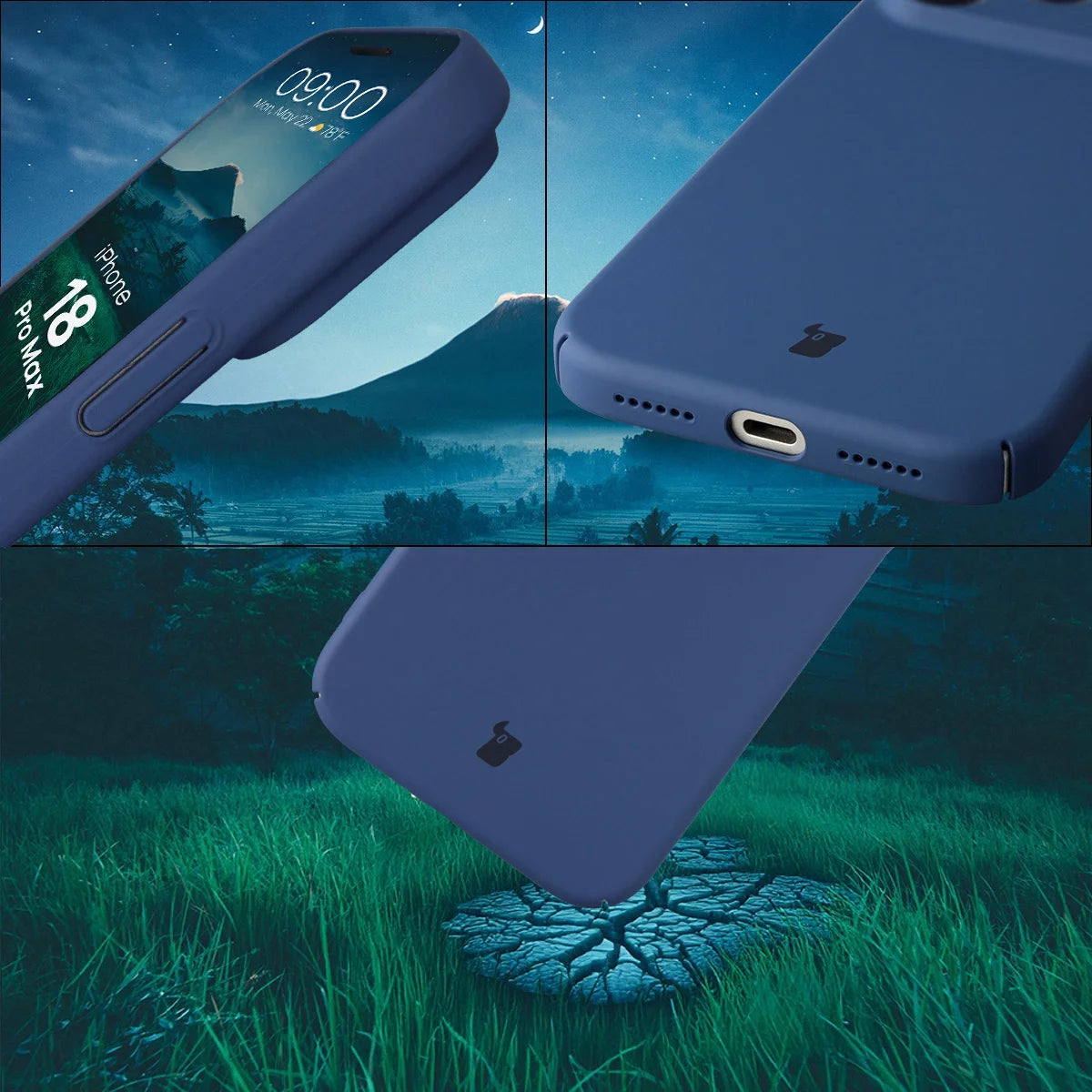 Handyhülle für iPhone 18 Pro Max, Bizon Case Lupka, Blau (5/6)