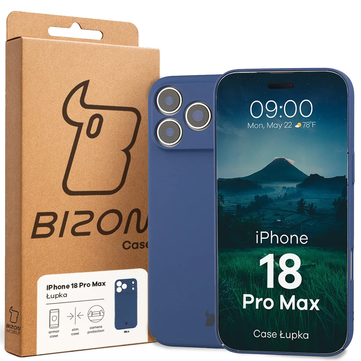 Handyhülle für iPhone 18 Pro Max, Bizon Case Lupka, Blau (6/6)