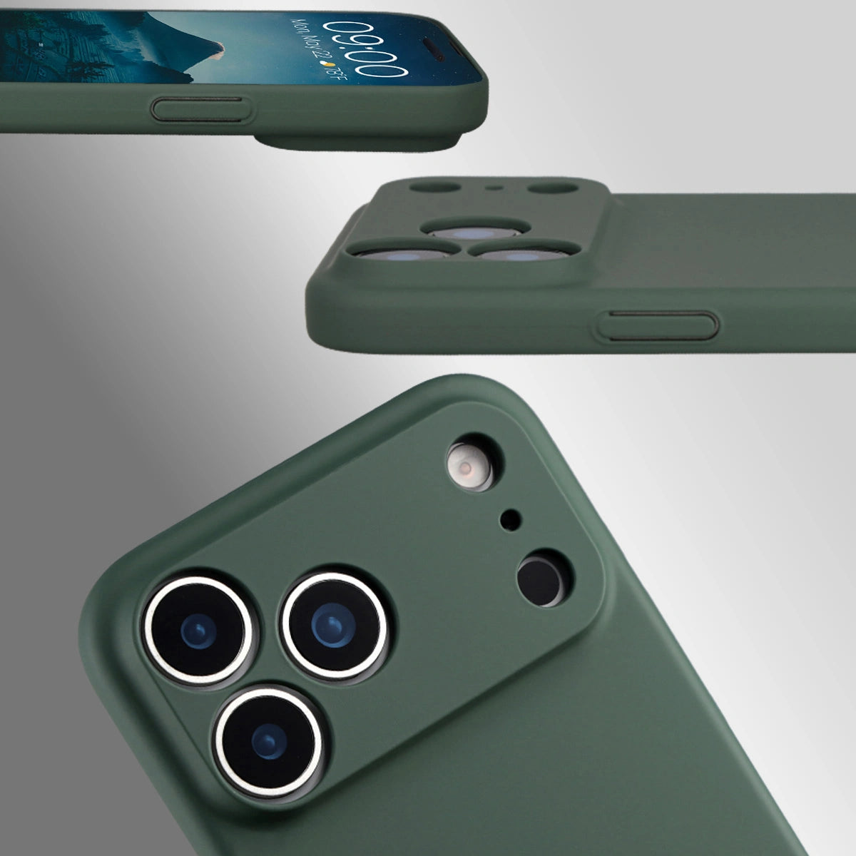 Handyhülle für iPhone 18 Pro Max, Bizon Case Lupka, Grün (4/6)