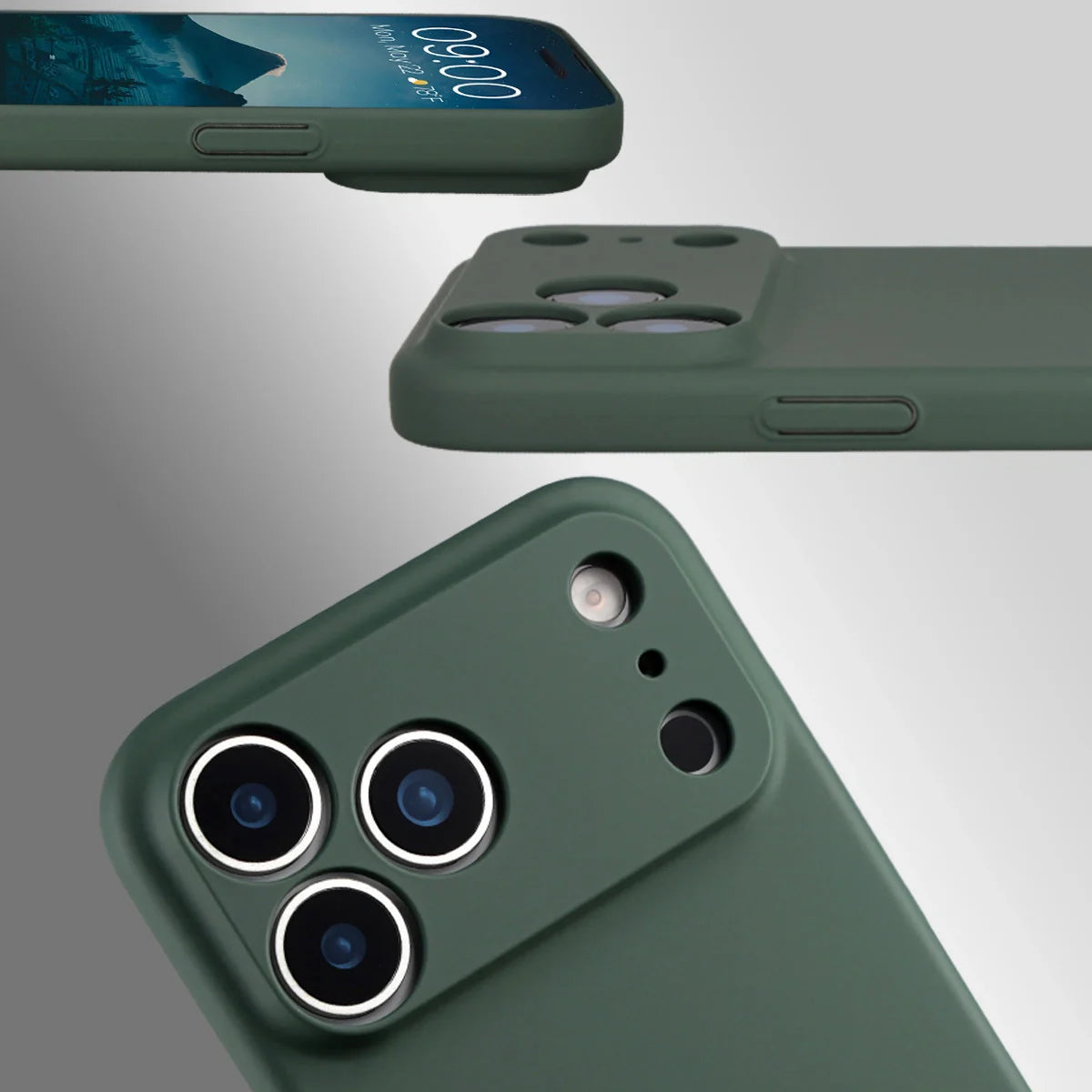 Handyhülle für iPhone 17 Pro Max, Bizon Case Lupka, Grün