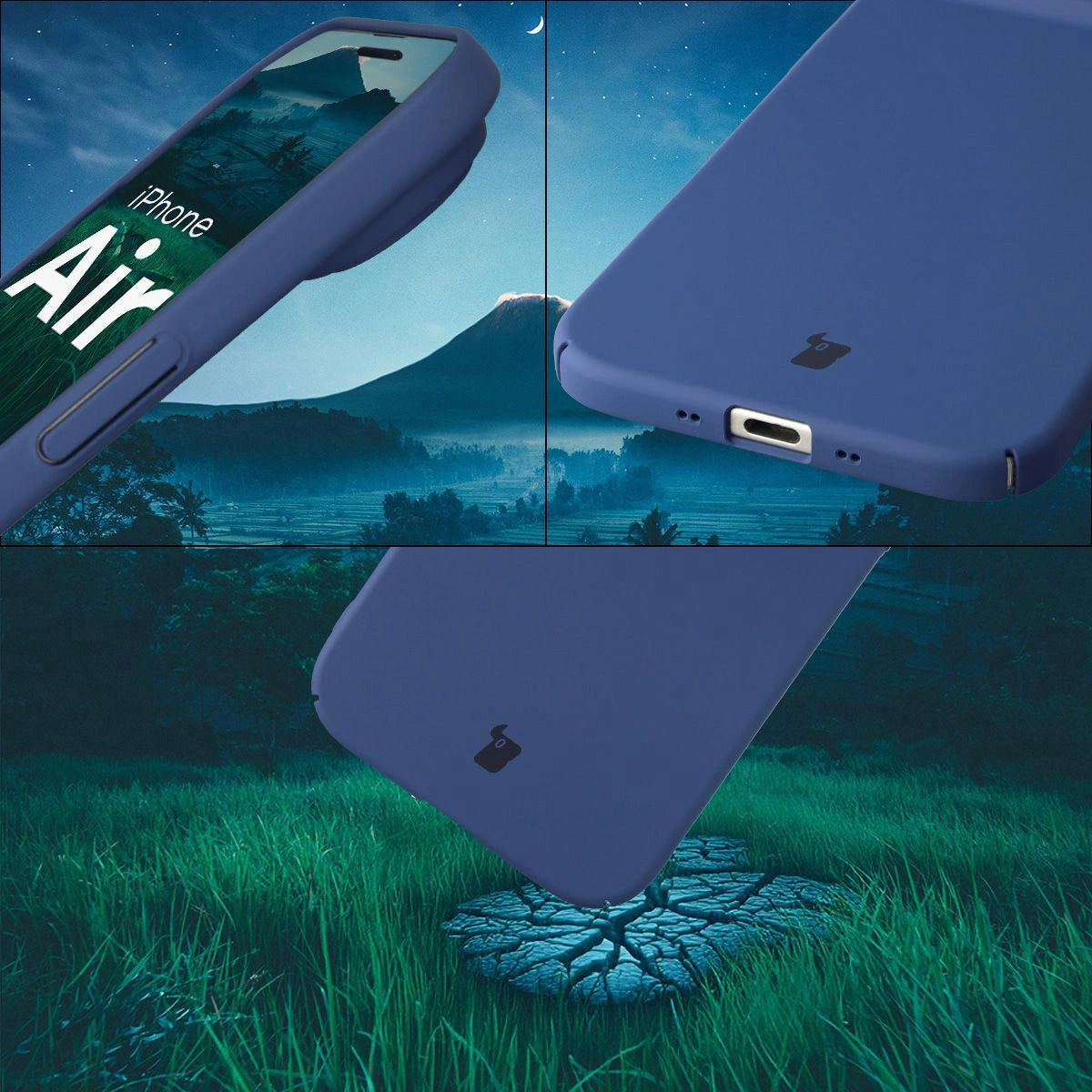 Handyhülle für iPhone Air, Bizon Case Lupka, Blau