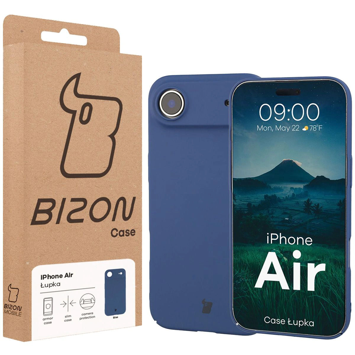 Handyhülle für iPhone Air, Bizon Case Lupka, Blau