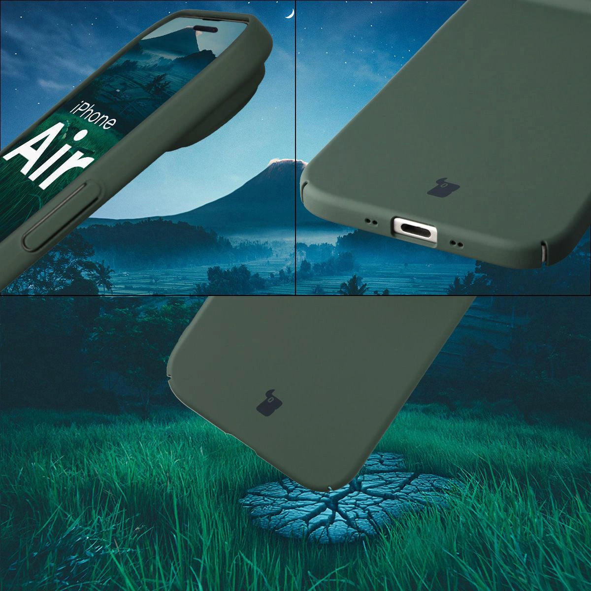 Handyhülle für iPhone Air, Bizon Case Lupka, Grün
