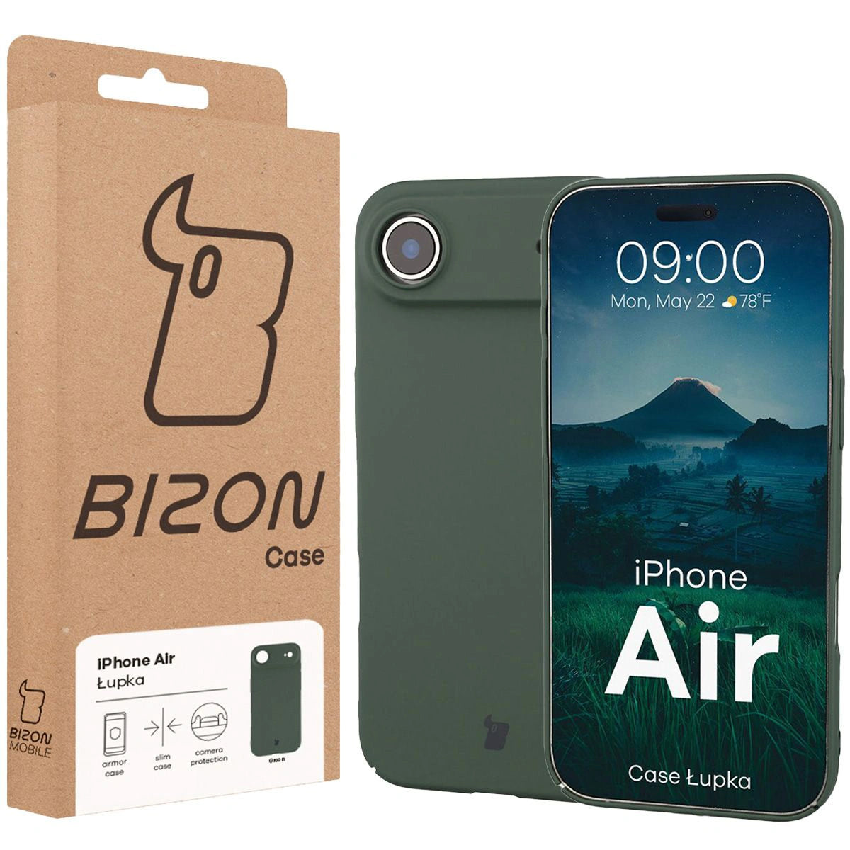 Handyhülle für iPhone Air, Bizon Case Lupka, Grün