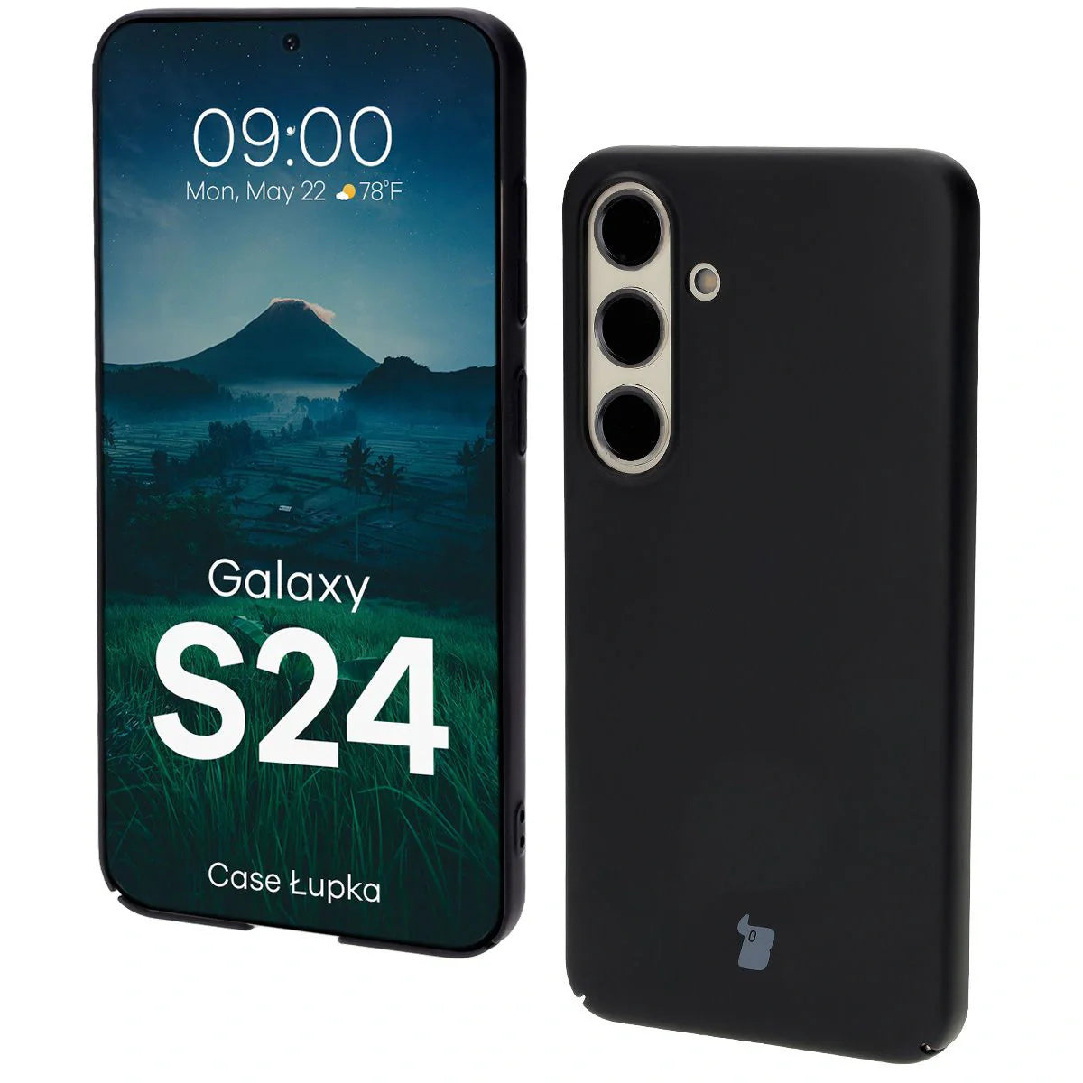 Handyhülle für Galaxy S24, Bizon Case Lupka, Schwarz