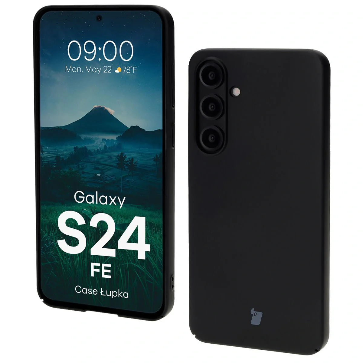 Handyhülle für Galaxy S24 FE, Bizon Case Lupka, Schwarz