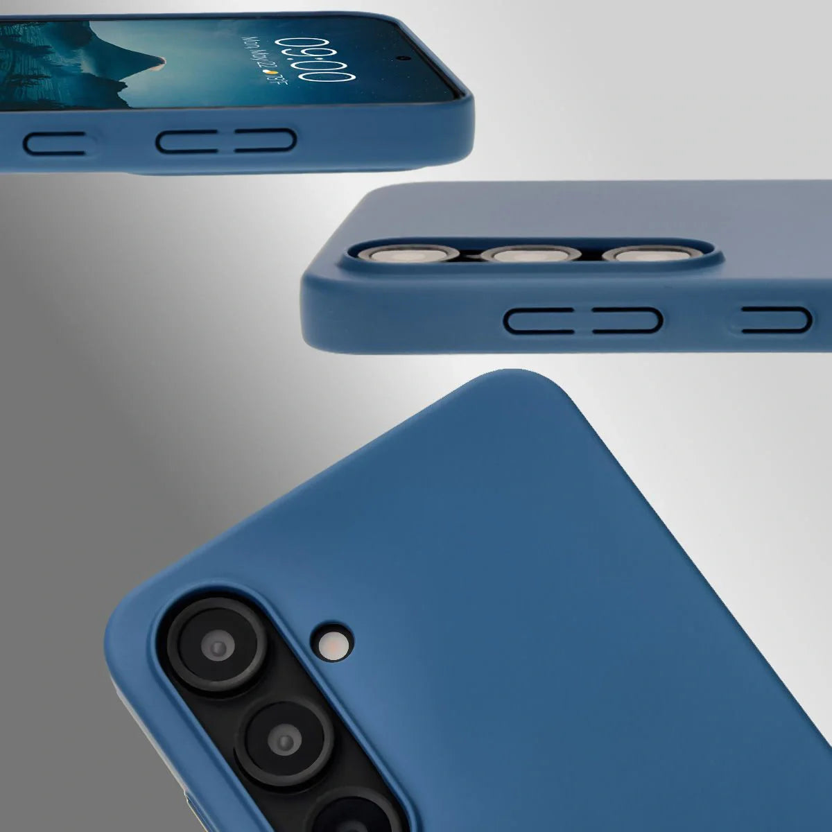 Handyhülle für Galaxy S24 FE, Bizon Case Lupka, Blau