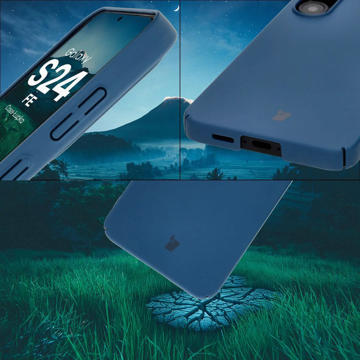 Handyhülle für Galaxy S24 FE, Bizon Case Lupka, Blau