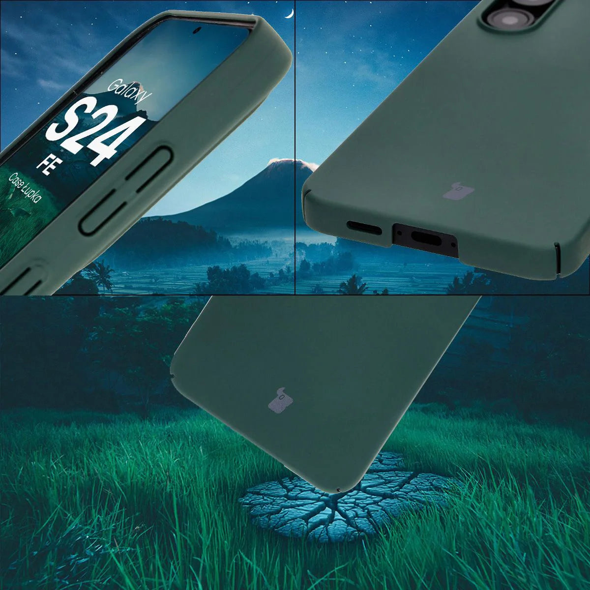 Handyhülle für Galaxy S24 FE, Bizon Case Lupka, Grün