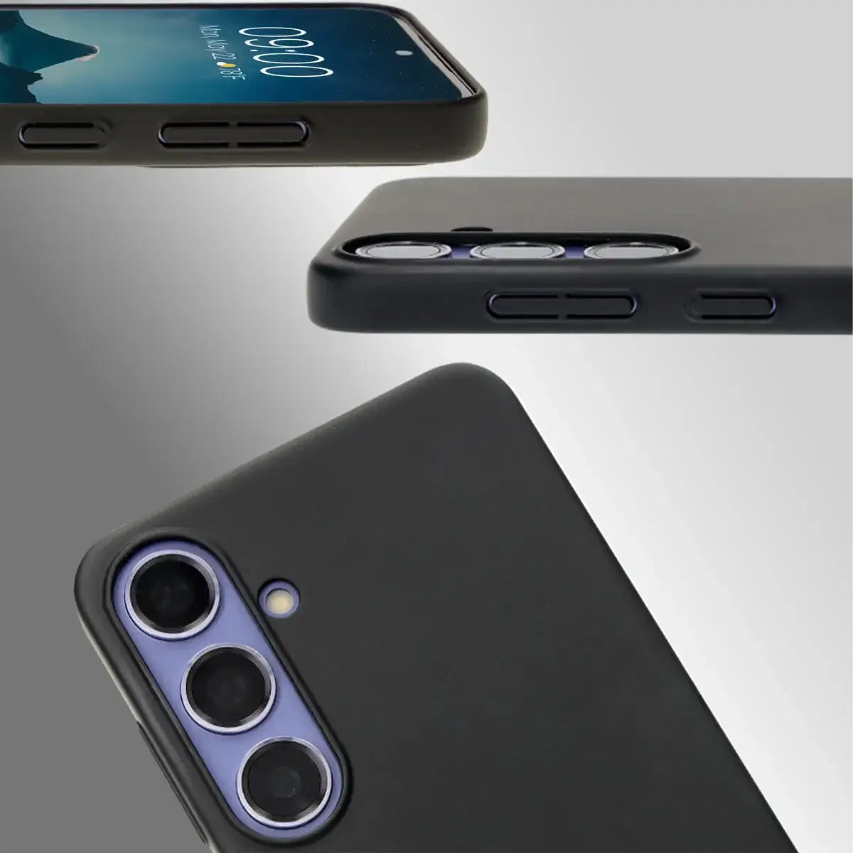Handyhülle für Galaxy S24 Plus, Bizon Case Lupka, Schwarz