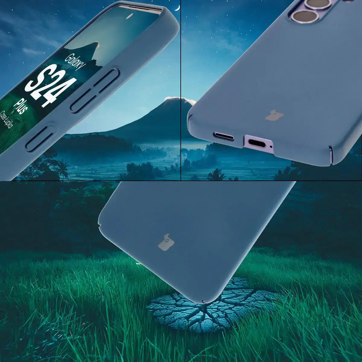 Handyhülle für Galaxy S24 Plus, Bizon Case Lupka, Blau