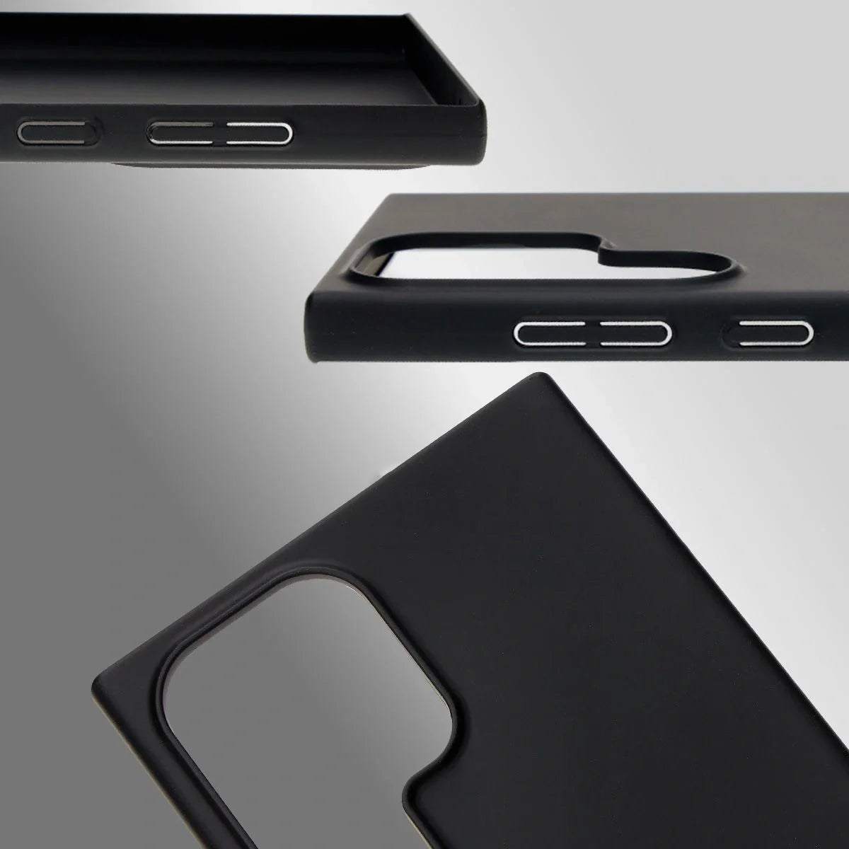 Handyhülle für Galaxy S24 Ultra, Bizon Case Lupka, Schwarz