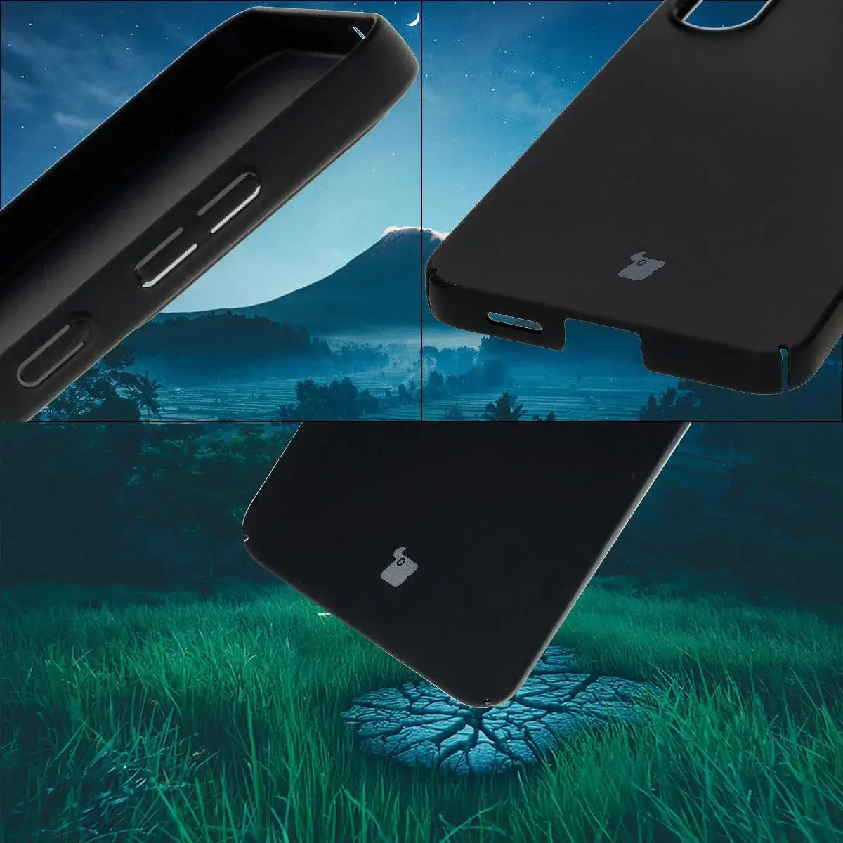 Handyhülle für Galaxy S25 Plus, Bizon Case Lupka, Schwarz