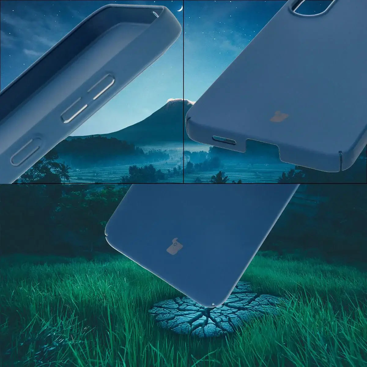 Handyhülle für Galaxy S25 Plus, Bizon Case Lupka, Blau