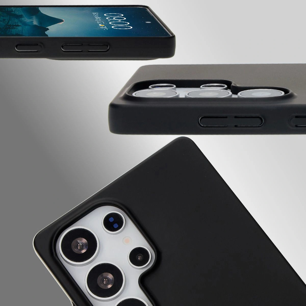 Handyhülle für Galaxy S25 Ultra, Bizon Case Lupka, Schwarz