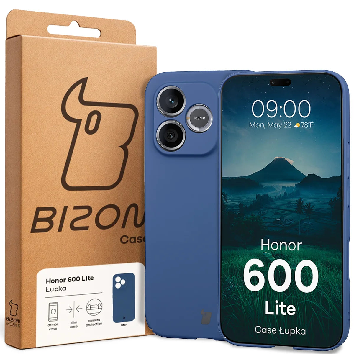 Handyhülle für Honor 600 Lite 5G, Bizon Case Lupka, Blau