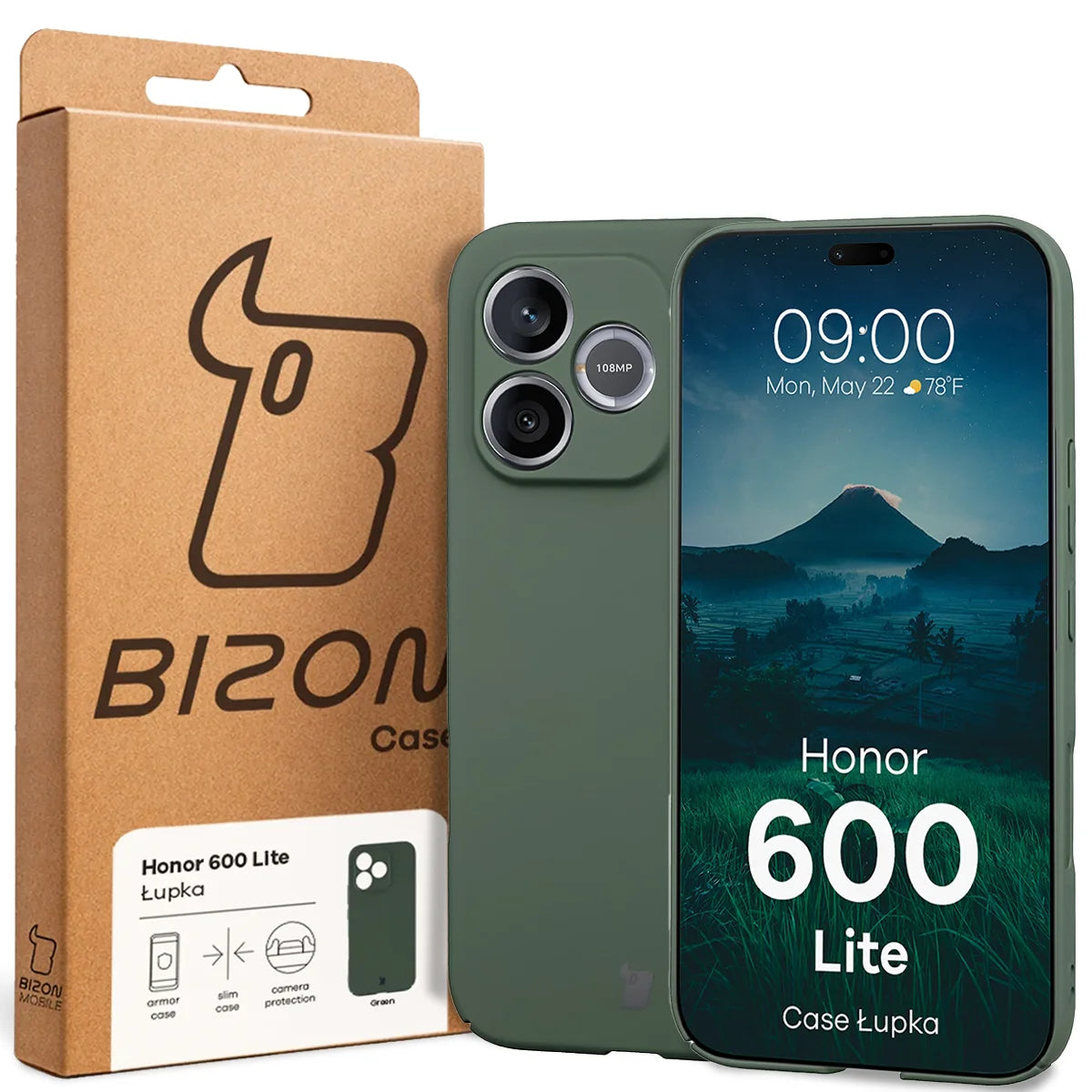 Handyhülle für Honor 600 Lite 5G, Bizon Case Lupka, Grün