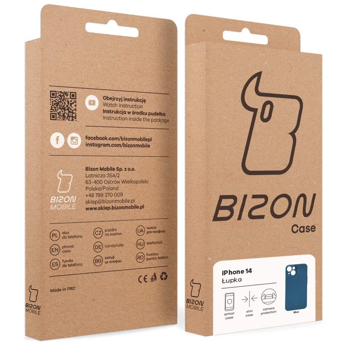 Handyhülle für iPhone 14, Bizon Case Lupka, Blau
