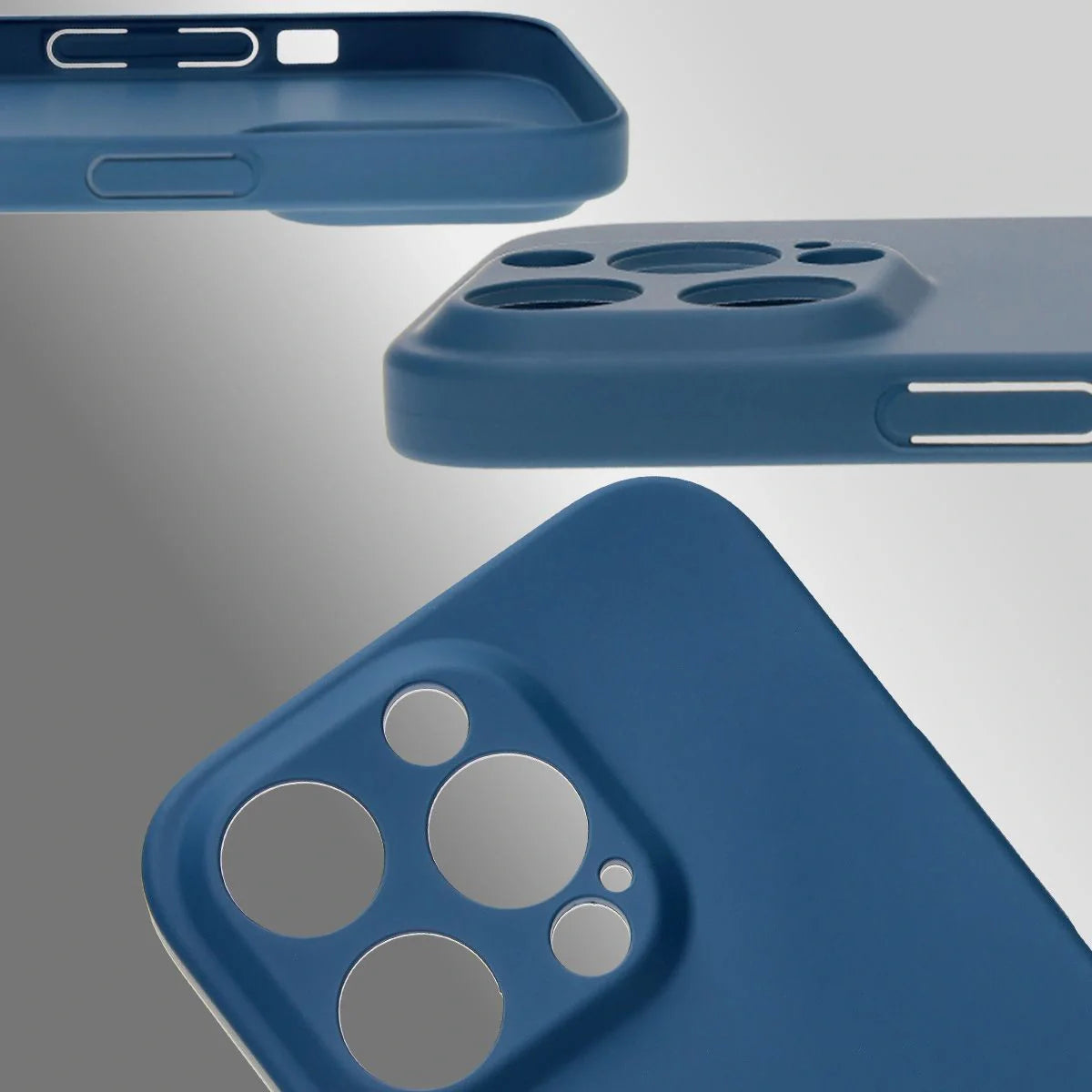 Handyhülle für iPhone 14 Pro, Bizon Case Lupka, Blau