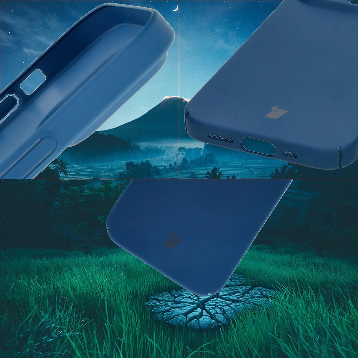 Handyhülle für iPhone 14 Pro, Bizon Case Lupka, Blau