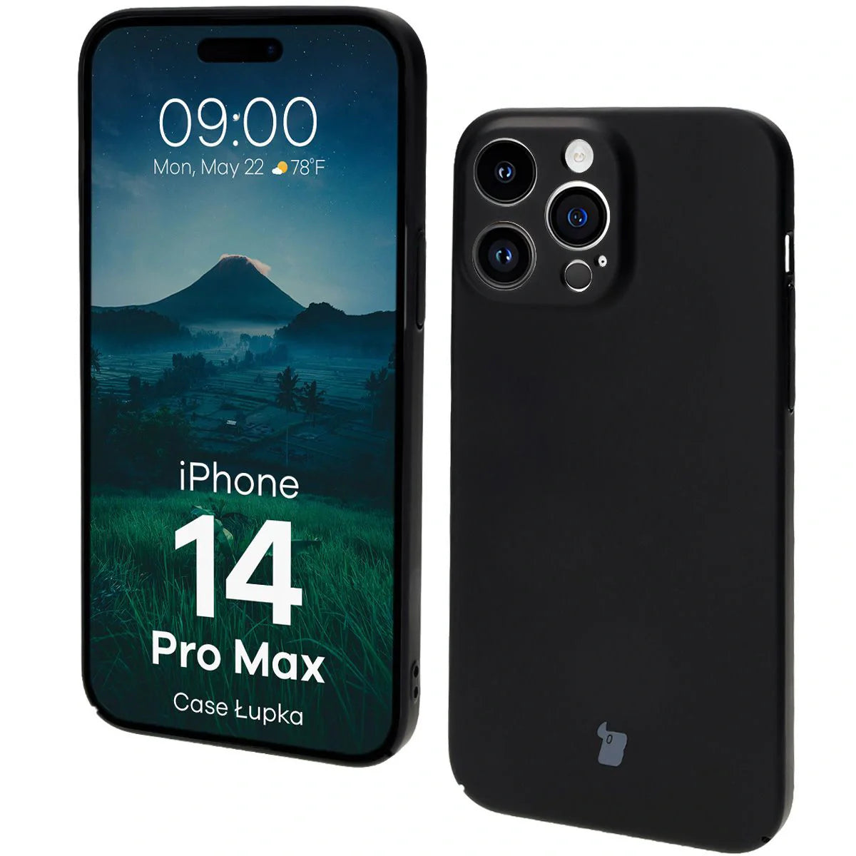 Handyhülle für iPhone 14 Pro Max, Bizon Case Lupka, Schwarz