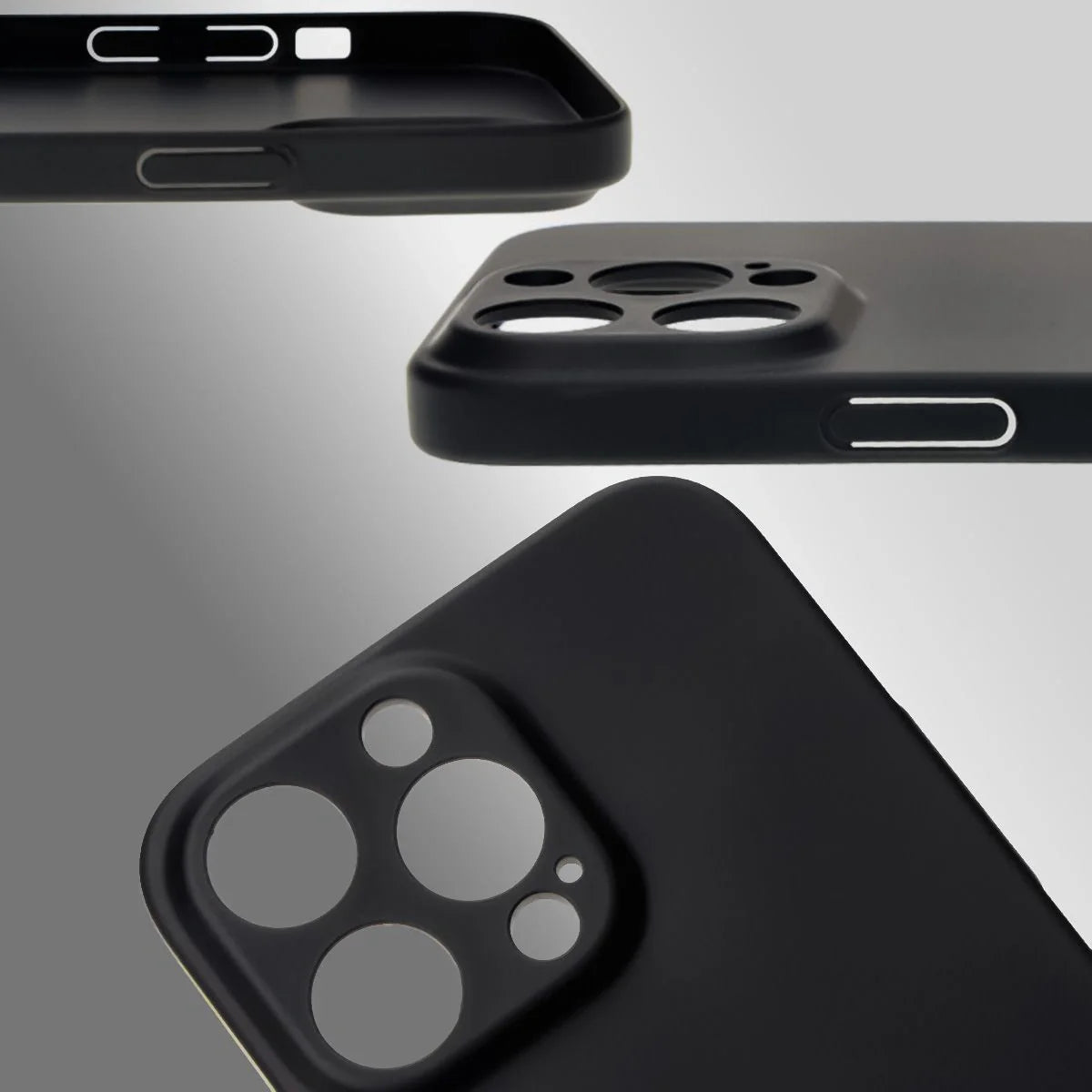 Handyhülle für iPhone 14 Pro Max, Bizon Case Lupka, Schwarz