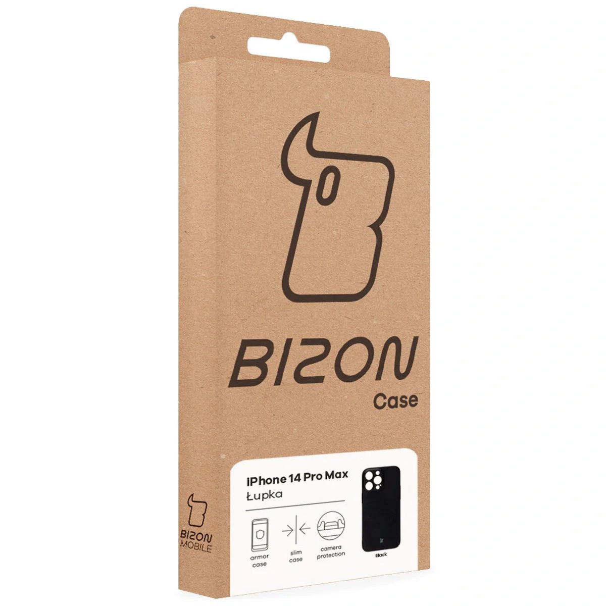 Handyhülle für iPhone 14 Pro Max, Bizon Case Lupka, Schwarz