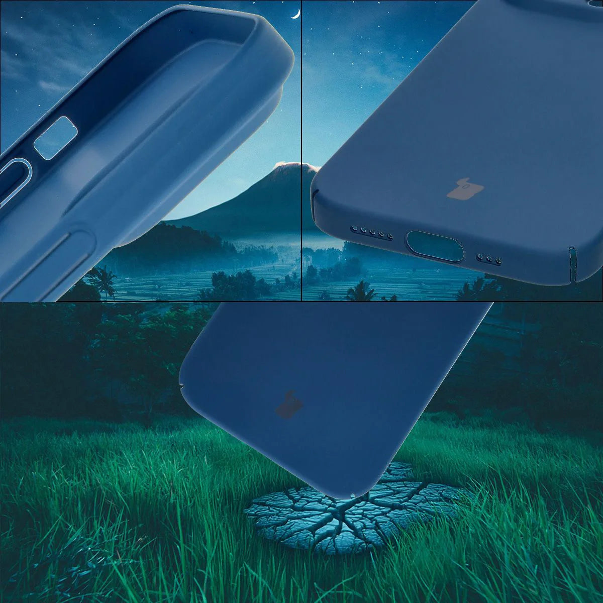 Handyhülle für iPhone 14 Pro Max, Bizon Case Lupka, Blau