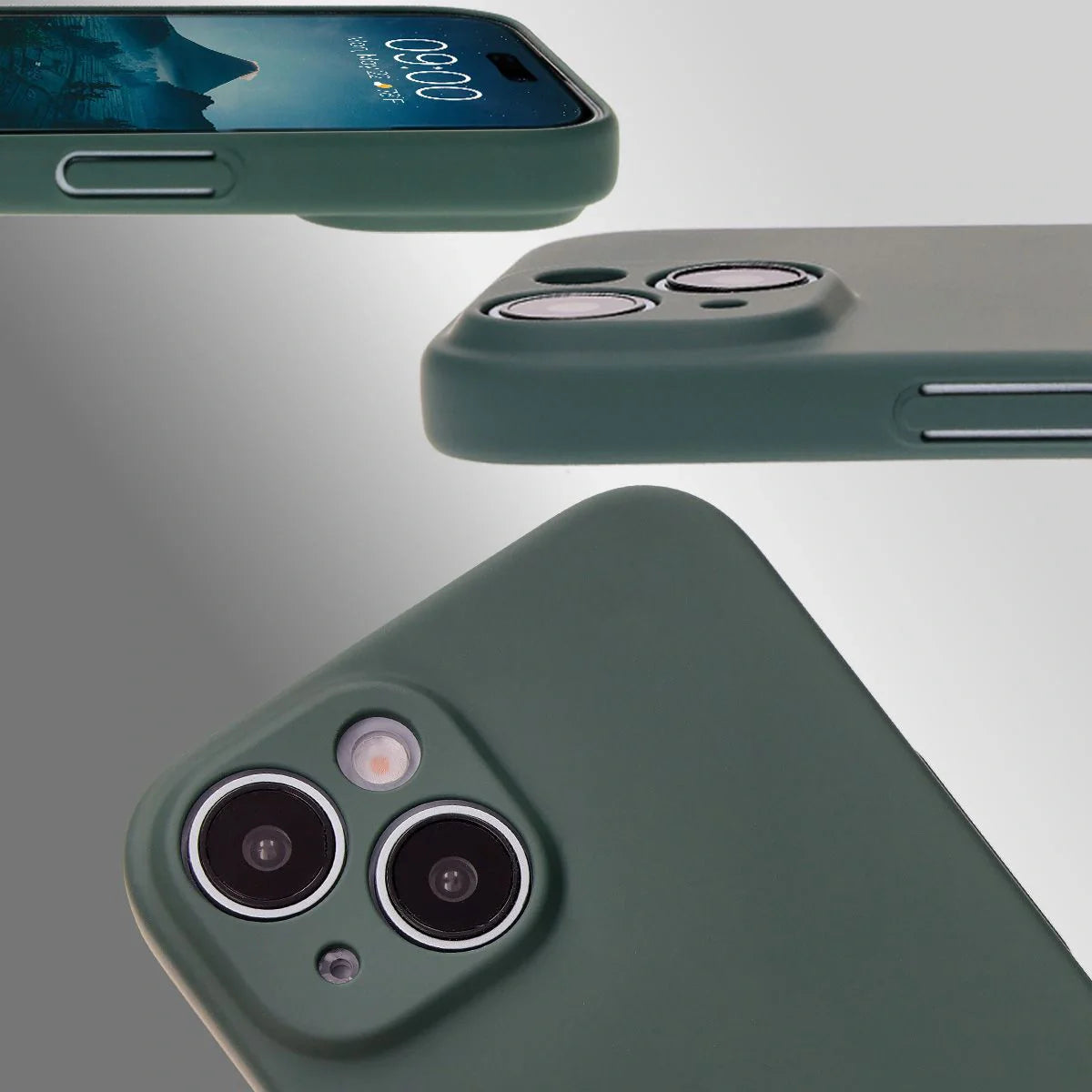 Handyhülle für iPhone 15, Bizon Case Lupka, Grün