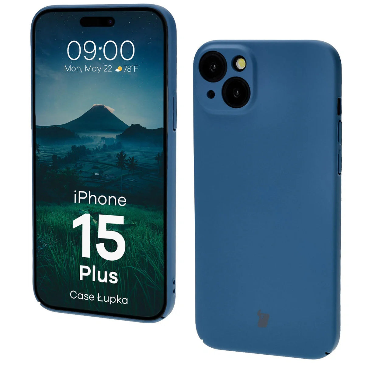 Handyhülle für iPhone 15 Plus, Bizon Case Lupka, Blau