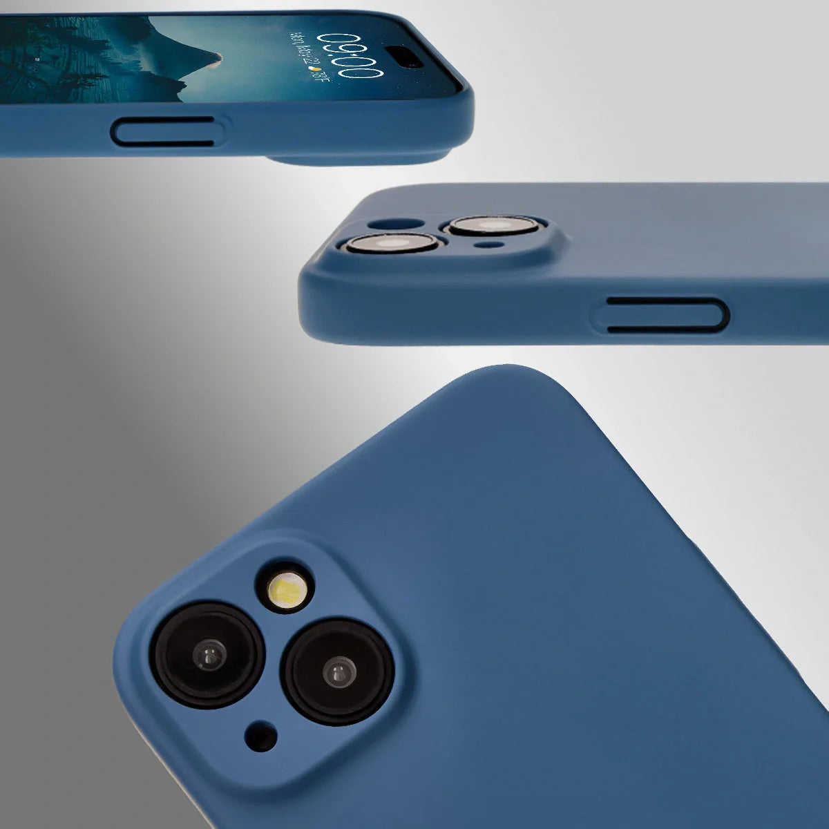 Handyhülle für iPhone 15 Plus, Bizon Case Lupka, Blau