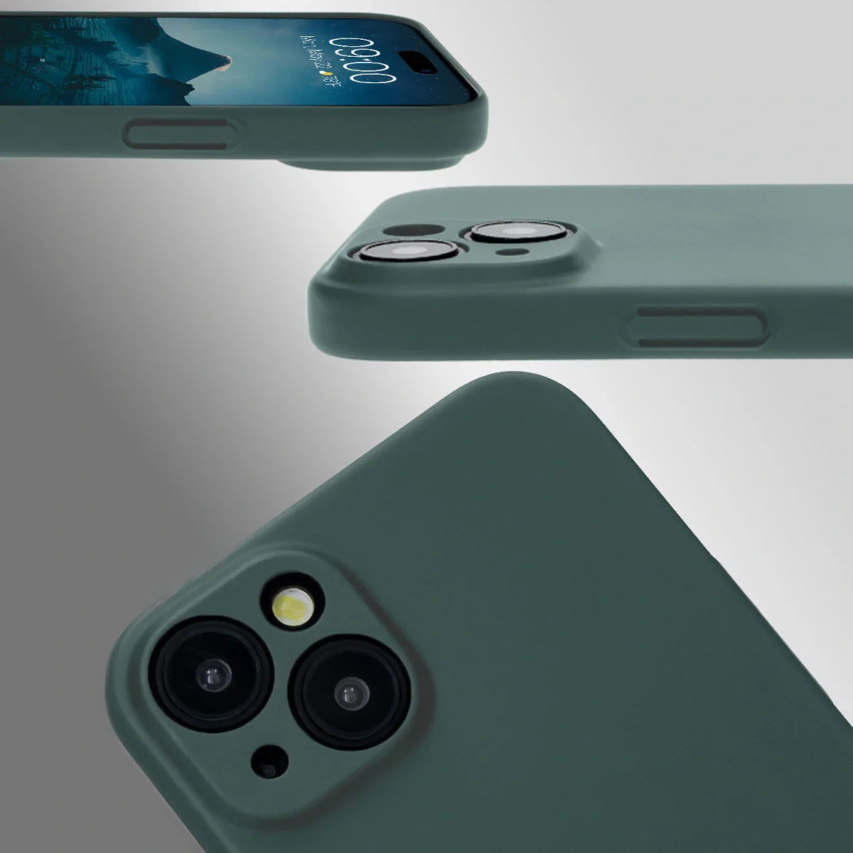 Handyhülle für iPhone 15 Plus, Bizon Case Lupka, Grün