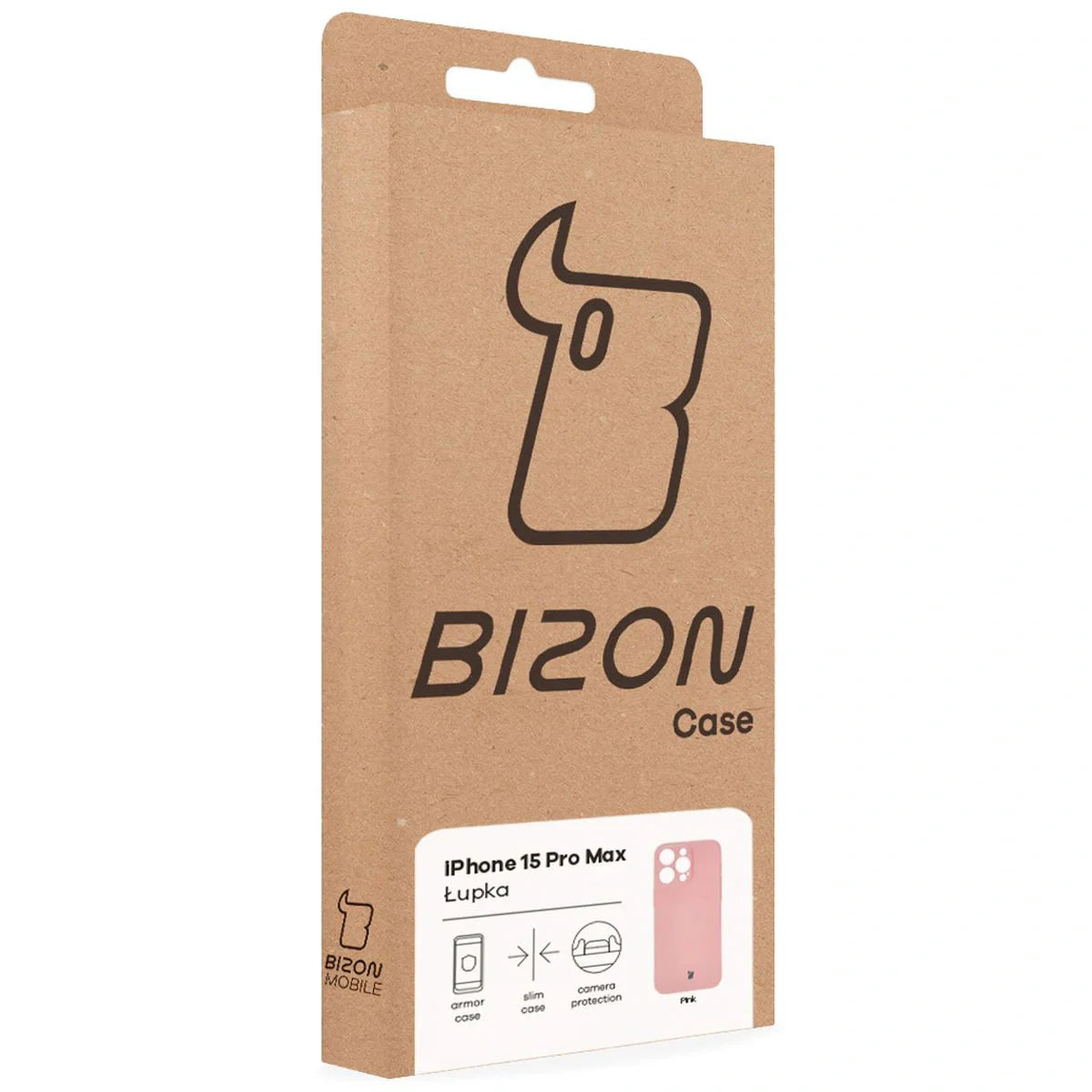 Handyhülle für iPhone 15 Pro Max, Bizon Case Lupka, Rosa