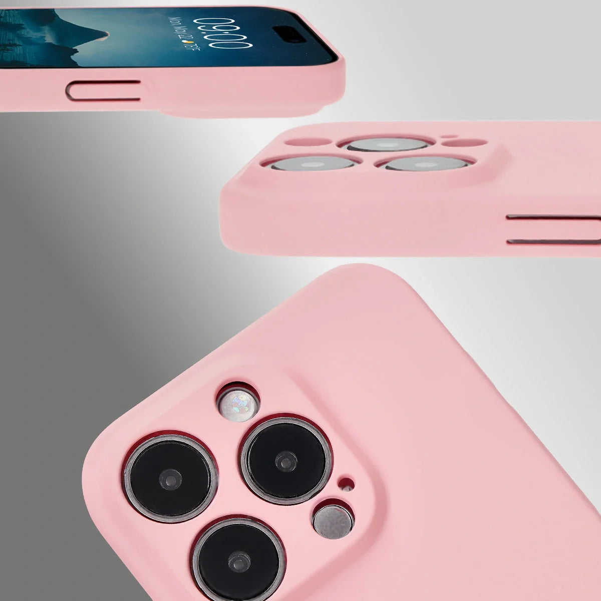 Handyhülle für iPhone 15 Pro, Bizon Case Lupka, Rosa