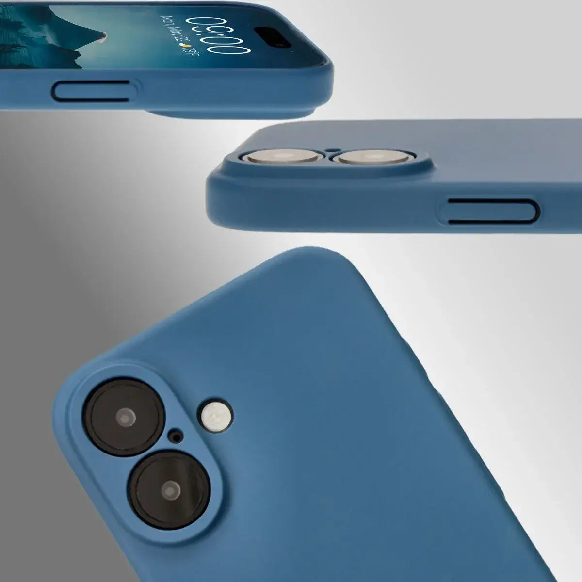 Handyhülle für iPhone 16, Bizon Case Lupka, Blau