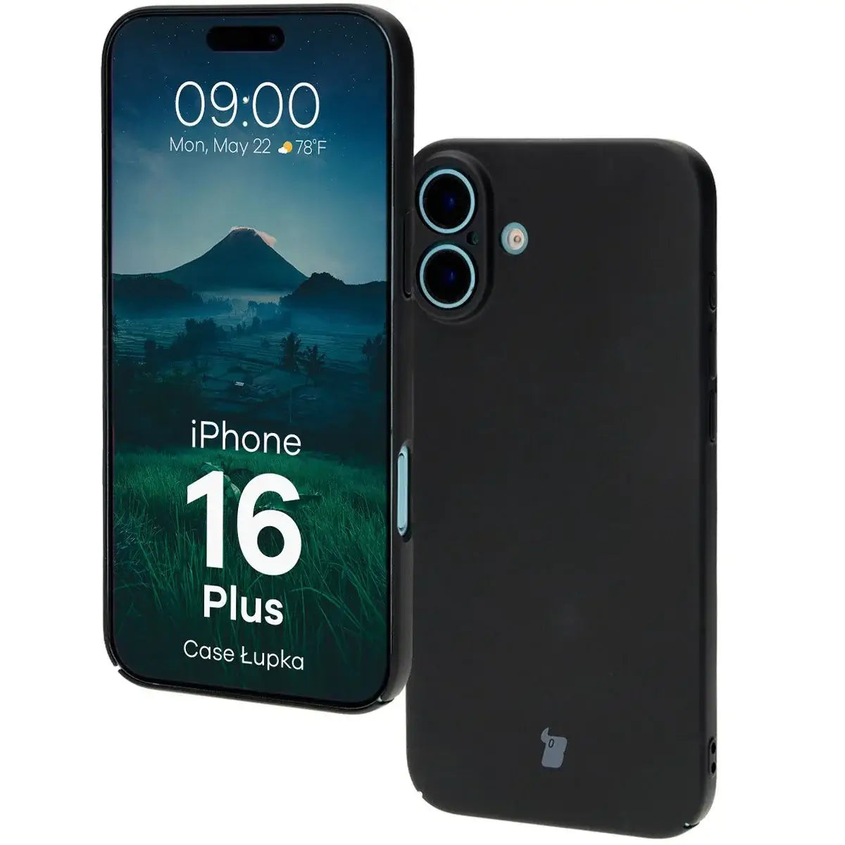 Handyhülle für iPhone 16 Plus, Bizon Case Lupka, Schwarz