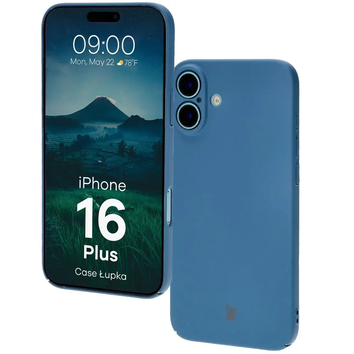 Handyhülle für iPhone 16 Plus, Bizon Case Lupka, Blau
