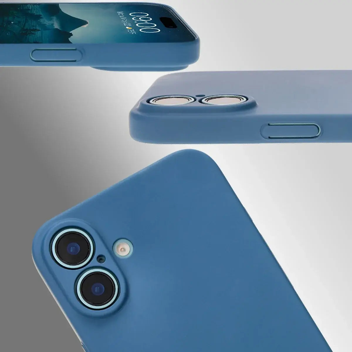 Handyhülle für iPhone 16 Plus, Bizon Case Lupka, Blau